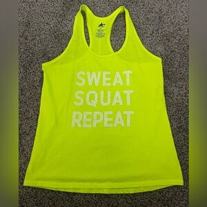 Athletech Neon Yellow Racerback Tank Top